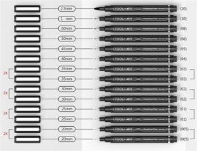 img 1 attached to 🖋️ Micro-Line 14 Pens: Fineliner Set with Case for Waterproof Journaling, Illustration, Architecture, and more!