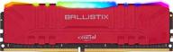 crucial ballistix rgb 3200 mhz ddr4 dram desktop gaming memory 8gb cl16 bl8g32c16u4rl (red) logo