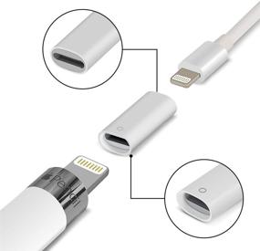 img 2 attached to 🔌 Jiunai 2 Pack Adapter: Enhanced Apple Pencil Compatibility and Charging with Lightning Cable Adapter for iPad Pro