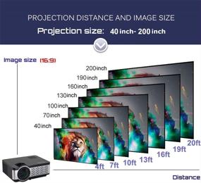 img 1 attached to 📽️ Gzunelic Mini Portable Projector: 8000 Lumens Native 1080p HD Video, HiFi Speakers, HDMI USB AV VGA Audio Interfaces - Ideal for Home Theater