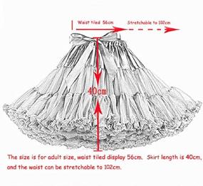 img 2 attached to Puffy Petticoat Ribbon Ballet Pettiskirts Women's Clothing