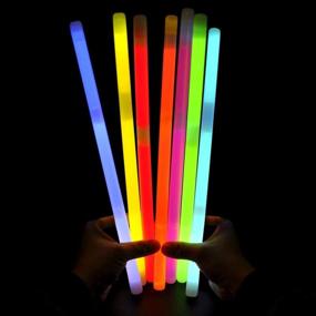 img 3 attached to 🎉 Glow Fever: Premium 10'' Jumbo Glow Sticks Bulk Pack - Perfect for Parties, Festivals, Raves, Birthdays, Weddings