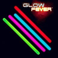 🎉 glow fever: premium 10'' jumbo glow sticks bulk pack - perfect for parties, festivals, raves, birthdays, weddings логотип