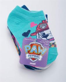 img 3 attached to 🐾 Adorable Nickelodeon Girls Paw Patrol No Show Socks (5 Pack)