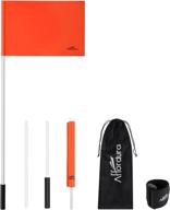 🚤 affordura 48 inch orange water ski flag: boat safety flag for skier down, 3 sections with flag keeper and storage bag логотип