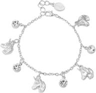 enchanting emoji unicorn crystal charm bracelet: add a magical touch to your style! logo