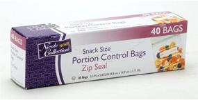 img 3 attached to 🥪 Convenient Portion Control: Nicole Home Collection Zip Seal Bags – Snack Size – 2 Packs (80 Bags Total)