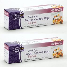 img 4 attached to 🥪 Convenient Portion Control: Nicole Home Collection Zip Seal Bags – Snack Size – 2 Packs (80 Bags Total)