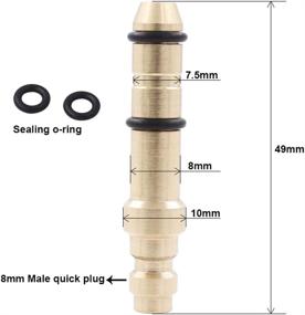 img 1 attached to Gurlleu 8mm Foster Quick Disconnect PCP Filling Probe Replacement Adapter Brass Straight Stem Air Tool Fittings for Weihrauch HW100 HW101 HW110 - Enhanced SEO