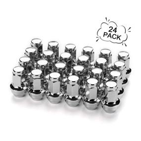 img 4 attached to 🔧 24 Chrome Lug Nuts 4L3Z-1012-A 611-288 Compatible with Ford F150 2000-2014, Expedition 2003-2014, Lincoln Navigator 2003-2014 - Replaces 7L1Z1012A