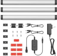 getinlight in-0110-23-sn-5k: under cabinet lighting kit for kitchen - dimmable, etl listed, ultra slim design - day light 5000k, brushed nickel (pack of 3) логотип