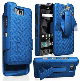 img 3 attached to 📱 Nakedcellphone Combo Series - Sonim XP8 Phone Case, Hard Cover with Kickstand & Rotating Belt Clip Holster - XP8800 - Cobalt Blue