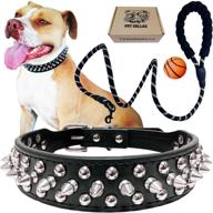 🐶 teemerryca 3-piece dog leash, collar & squeak ball set with spiked collar, reflective 5 ft padded leash combo – ideal for puppy, small, medium, large dogs logo