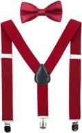 hanerdun adjustable suspender bowtie for girls and boys - perfect bow ties accessory logo