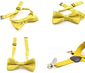 img 2 attached to Hanerdun Adjustable Suspender Bowtie for Girls and Boys - Perfect Bow Ties Accessory