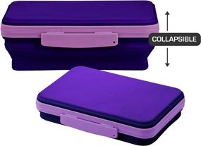 img 3 attached to 📦 It's Academic Flexi Storage Box: Folding, Collapsible and Adjustable Organizer for Pencils, Supplies, and More in Purple (23135)