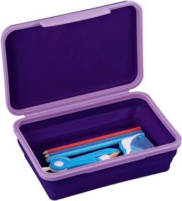 img 4 attached to 📦 It's Academic Flexi Storage Box: Folding, Collapsible and Adjustable Organizer for Pencils, Supplies, and More in Purple (23135)