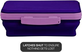 img 2 attached to 📦 It's Academic Flexi Storage Box: Folding, Collapsible and Adjustable Organizer for Pencils, Supplies, and More in Purple (23135)