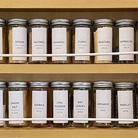 img 2 attached to 140 Minimalist Spice Labels Set by Talented Kitchen. Black Print on White Matte Backing, Water-Resistant. Vinyl Spice Jar Organization Storage. Spice Rack Organization System with 140 Fine Line Spice Labels.