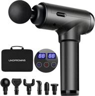 💪 unopromns massage gun: powerful deep tissue muscle massager with 20 speeds and 6 massage heads - perfect for athletes, pain relief, and high-intensity vibration logo