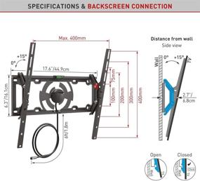 img 1 attached to 📺 Barkan TV Wall Mount: Stronghold for TVs up to 110 lbs with Integrated HDTV Indoor Antenna, Auto Lock Feature, 35 Mile Max Range - Fits LED OLED LCD TVA31 Black 19” - 65” - Tilt Antenna TV Mount”