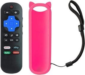 img 4 attached to Insignia NS-RCRUS-17 Roku TV Remote Control Compatible with Pink Case for NS-32DR420NA16 NS-32DR420NA16A NS-32DR420NA16B NS-40DR420NA16 NS-40DR420NA16B NS43DR710NA17 NS-43DR710NA17 NS-55DR620NA18