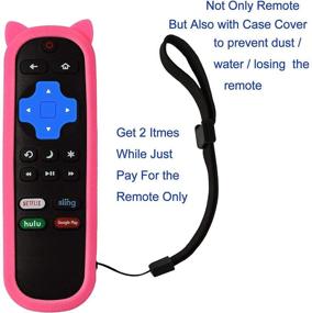 img 3 attached to Insignia NS-RCRUS-17 Roku TV Remote Control Compatible with Pink Case for NS-32DR420NA16 NS-32DR420NA16A NS-32DR420NA16B NS-40DR420NA16 NS-40DR420NA16B NS43DR710NA17 NS-43DR710NA17 NS-55DR620NA18