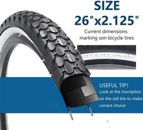 img 3 attached to Simeiqi Folding Replacement Tires Black 26X2 125