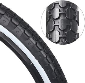 img 1 attached to Simeiqi Folding Replacement Tires Black 26X2 125