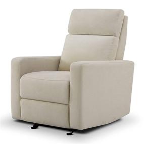 img 4 attached to 🪑 The Glider by Nurture&amp; , Premium Power Recliner Nursery Glider Chair with Adjustable Head Support , Designed for Function and Comfort , Built-in USB Charger (Ivory)