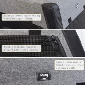 img 1 attached to 🐱 Convenient Foldable Objoy Soft Pet Crate: The Perfect Travel & Indoor Carrier for Dogs, Cats, and Rabbits