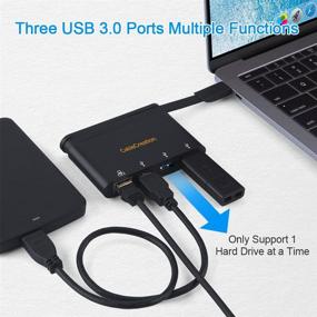 img 3 attached to 🔌 USB C to Ethernet + 3USB 3.0 Hub, CableCreation Thunderbolt 3 Compatible Type-C to RJ45 Wired LAN Adapter, Compatible for MacBook Pro, MacBook Air 2018, Chromebook Pixel, XPS 13/15, Galaxy S20