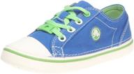 👟 crocs canvas lace up sneaker: toddler boys' shoes for clogs & mules - versatile and stylish footwear logo