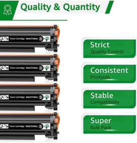 img 3 attached to GREENSKY Compatible Toner Cartridge Replacement for HP 48A CF248A (4-Pack) - High-Quality Black Toner for HP Pro MFP Printers