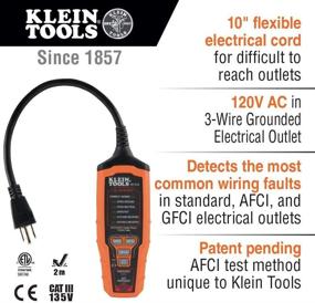 img 2 attached to 🔌✅ Klein Tools RT310 Receptacle Tester: AFCI and GFCI Outlet Tester for North American AC Electrical Receptacles