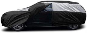 img 2 attached to Titan Lightweight Car Cover for Mid-Size Hatchback (Jet Black) - Waterproof & Compatible with Toyota Prius, Mazda 3, Ford Focus, and More - 181 Inches - Includes Zipper Door