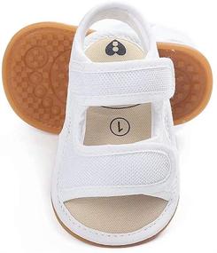 img 4 attached to 👶 Premium Breathable Anti-Slip Rubber Sole Baby Girls Boys Sandals - Perfect for Infant Summer Outdoor Activities and Toddler First Walkers