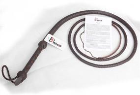 img 3 attached to 🤠 Authentic Indiana Jones Style 6 Foot 8 Plait Dark Brown Leather Bullwhip - Real Cowhide Leather Bull Whip - Superior Quality