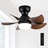 🌀 dider 24-inch flush mount ceiling fan with lights and remote control, 5 blades, low profile ceiling fan for indoor and outdoor spaces логотип