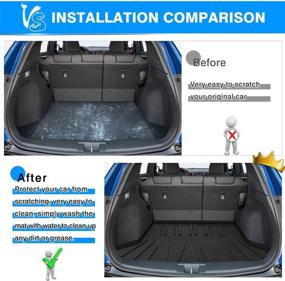 img 1 attached to 🚗 KUST Rear Trunk Mat for Honda HR-V 2016-2021: Durable TPO Cargo Liner & All Weather Floor Mat