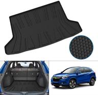 🚗 kust rear trunk mat for honda hr-v 2016-2021: durable tpo cargo liner & all weather floor mat logo