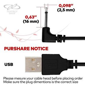 img 3 attached to ⚡️ Efficient Replacement DC Charging Cable - USB Charger Cord (Black) - Fast 2.5mm Charging