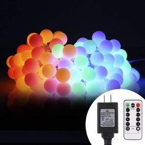 img 4 attached to 🌟 ALOVECO 34ft 100 LED Globe String Lights Plug in: Remote Controlled, Dimmable Modes, UL Listed & Waterproof Decorative Lights for Bedroom, Patio, Garden, Party (Multi Color)