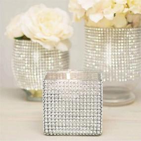 img 1 attached to 💎 Silver Rhinestone Acrylic Crystal Diamond Ribbon - 10 Yards, 24 Rows - Ideal for Wedding Decor, Cake Wrapping, Vase Embellishment, and Party Decorations