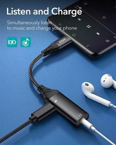 img 3 attached to 🎧 ESR Upgraded USB-C PD Headphone Jack Adapter: 2-in-1 Audio Adapter with Fast Charging for Samsung S21/S20/Note20 & iPad Pro 2021/2020