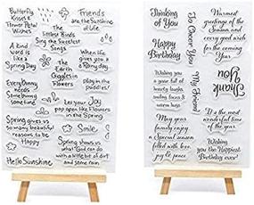 img 2 attached to Enhance Your Crafts: Joyful Home Clear Stamps Set - Expressive Thinking of You Sentiment for Card Making, Decoration, and Scrapbooking