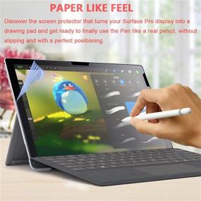 img 3 attached to 📝 TRITTON 2-Pack Anti-Blue Paperfeel Screen Protector for Microsoft Surface Pro 7+/7/6/5/4 - Draw and Sketch Like on Paper, Anti-Glare with Less Reflection - Compatible with Surface Pro 12.3''