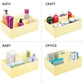 img 2 attached to MDesign Nursery Plastic Storage Divided Storage & Home Organization