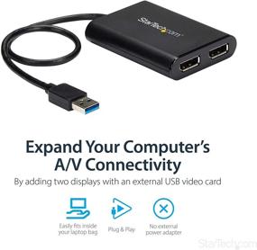 img 2 attached to 🖥️ StarTech.com USB 3.0 Dual DisplayPort Adapter 4K 60Hz, DisplayLink Certified Video Converter with External Graphics Card - Mac & PC (USB32DP24K60)