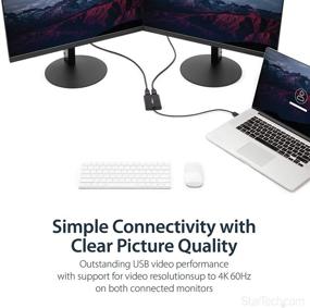 img 1 attached to 🖥️ StarTech.com USB 3.0 Dual DisplayPort Adapter 4K 60Hz, DisplayLink Certified Video Converter with External Graphics Card - Mac & PC (USB32DP24K60)